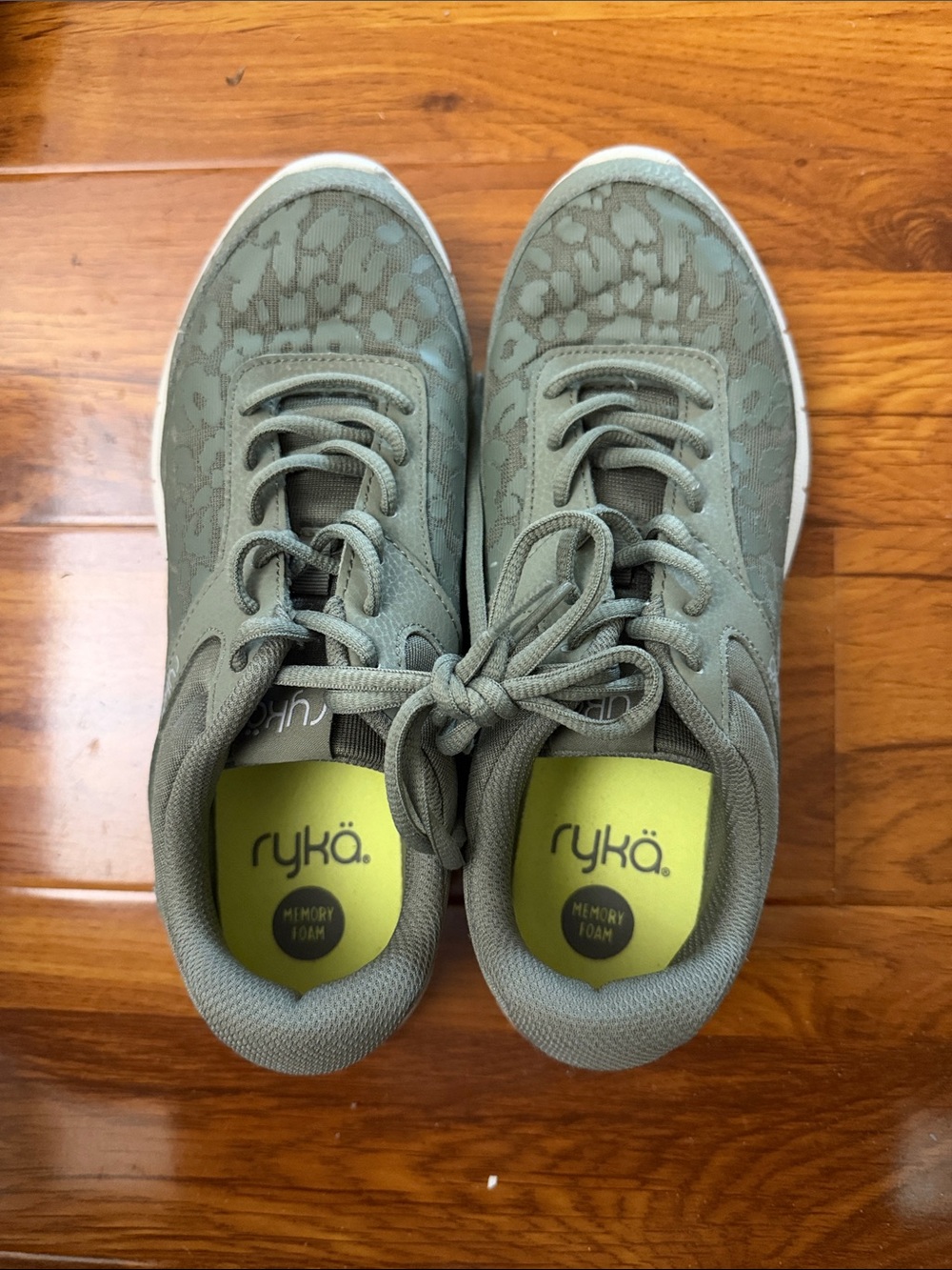 Ryka Olive Green Lace-Up Women's Athletic Sneakers